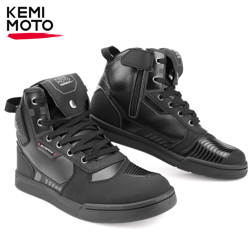Cycling Shoes For Commute - KEMIMOTO Men's Motorcycle Riding Shoes Waterproof