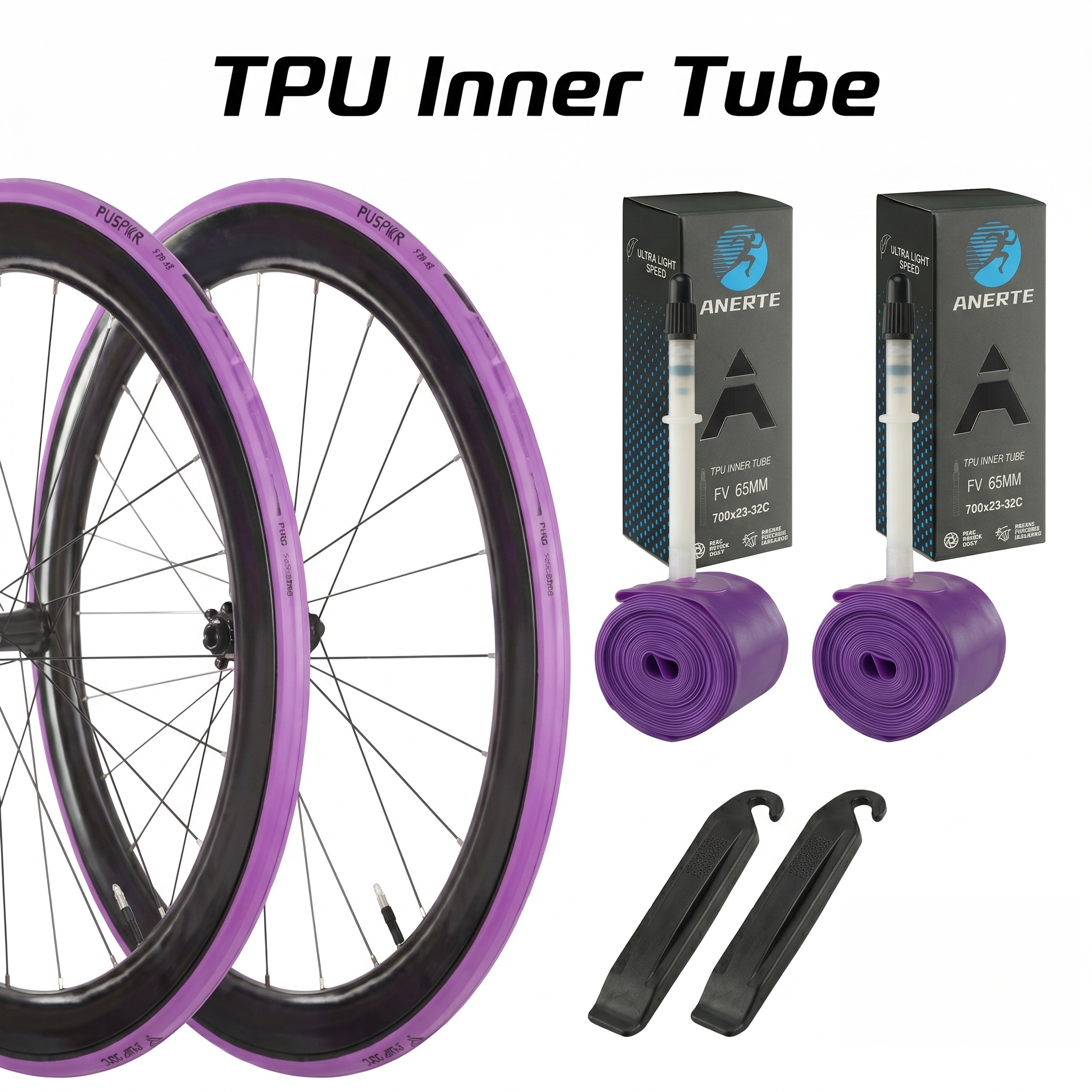 Inner Tube 700C - TPU Bike Inner Tube Purple 700C