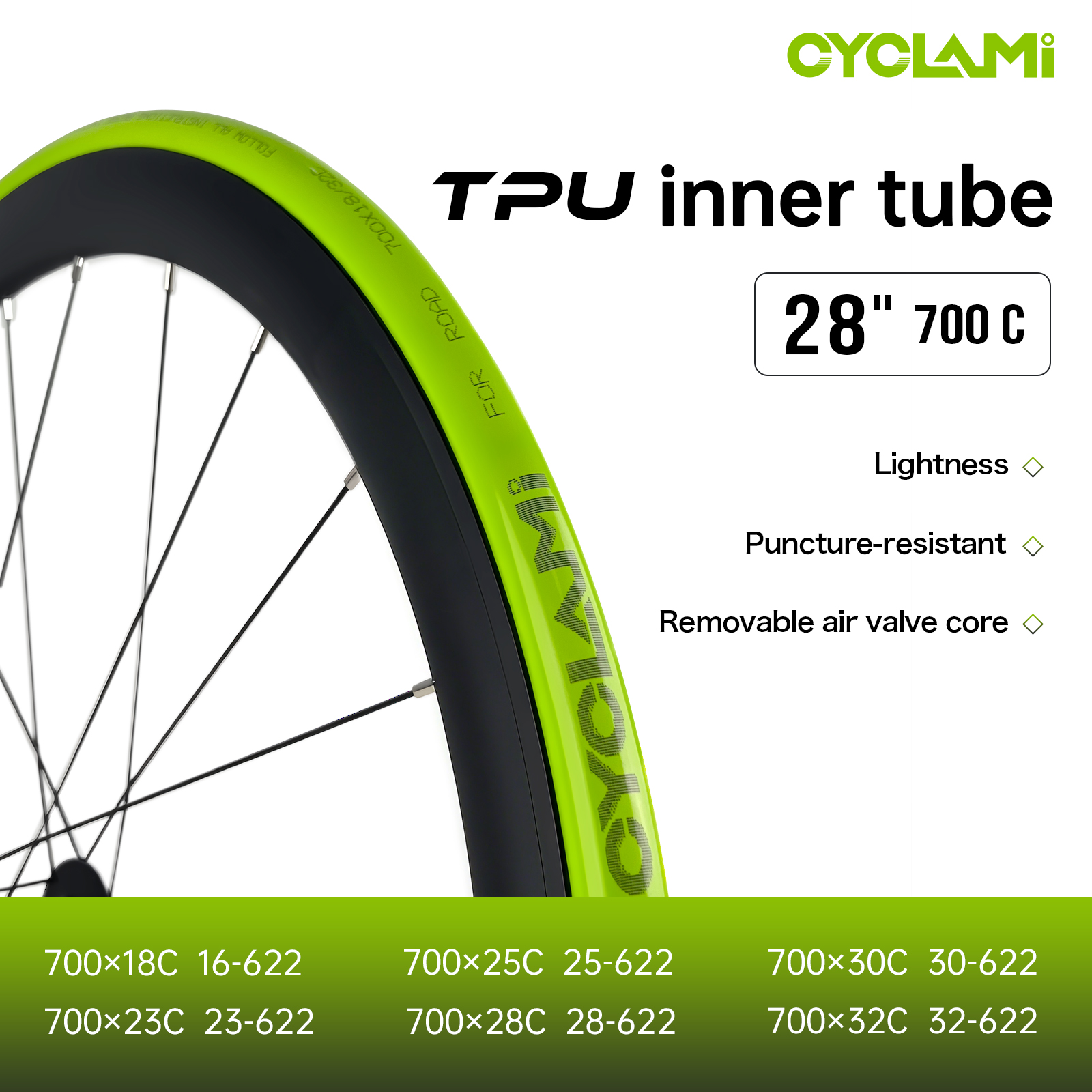 CYCLAMI Ultralight TPU Bike In - đánh giá và giá Inner Tube 700C