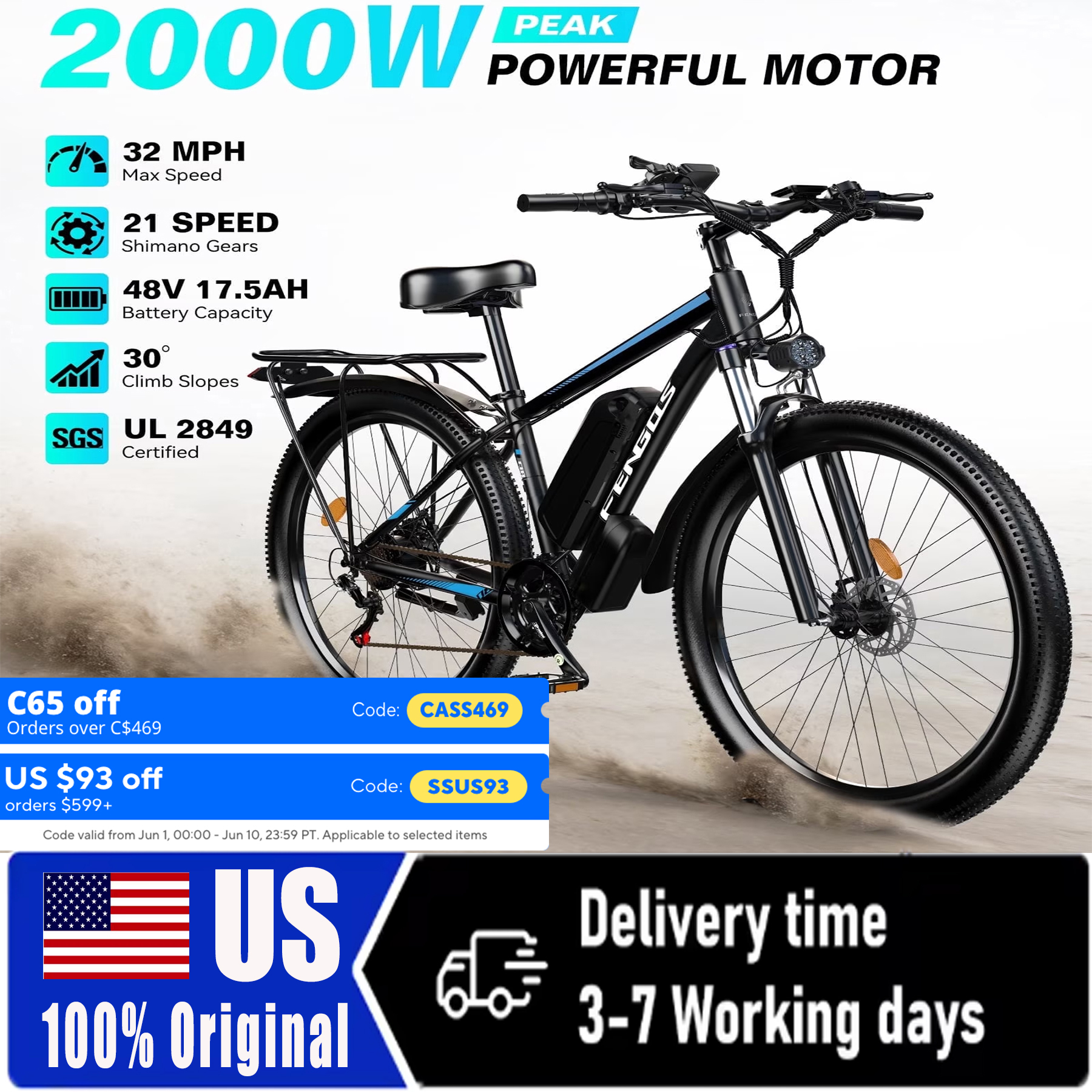 FEANGQS Q8 2000W adult electri - đánh giá và giá Cycling Commute Distance