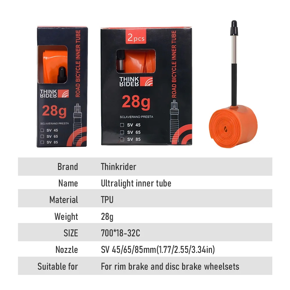 ThinkRider 1Pcs Ultralight 28g - đánh giá và giá Inner Tube 700C
