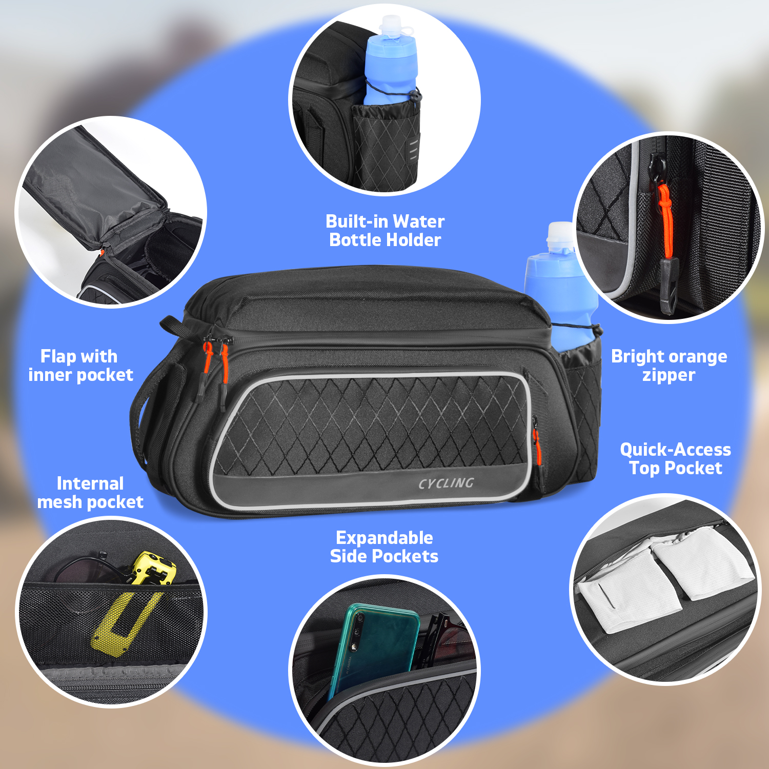 Cycling Rear Seat Bag Multifun - đánh giá và giá Cycling Commute Distance