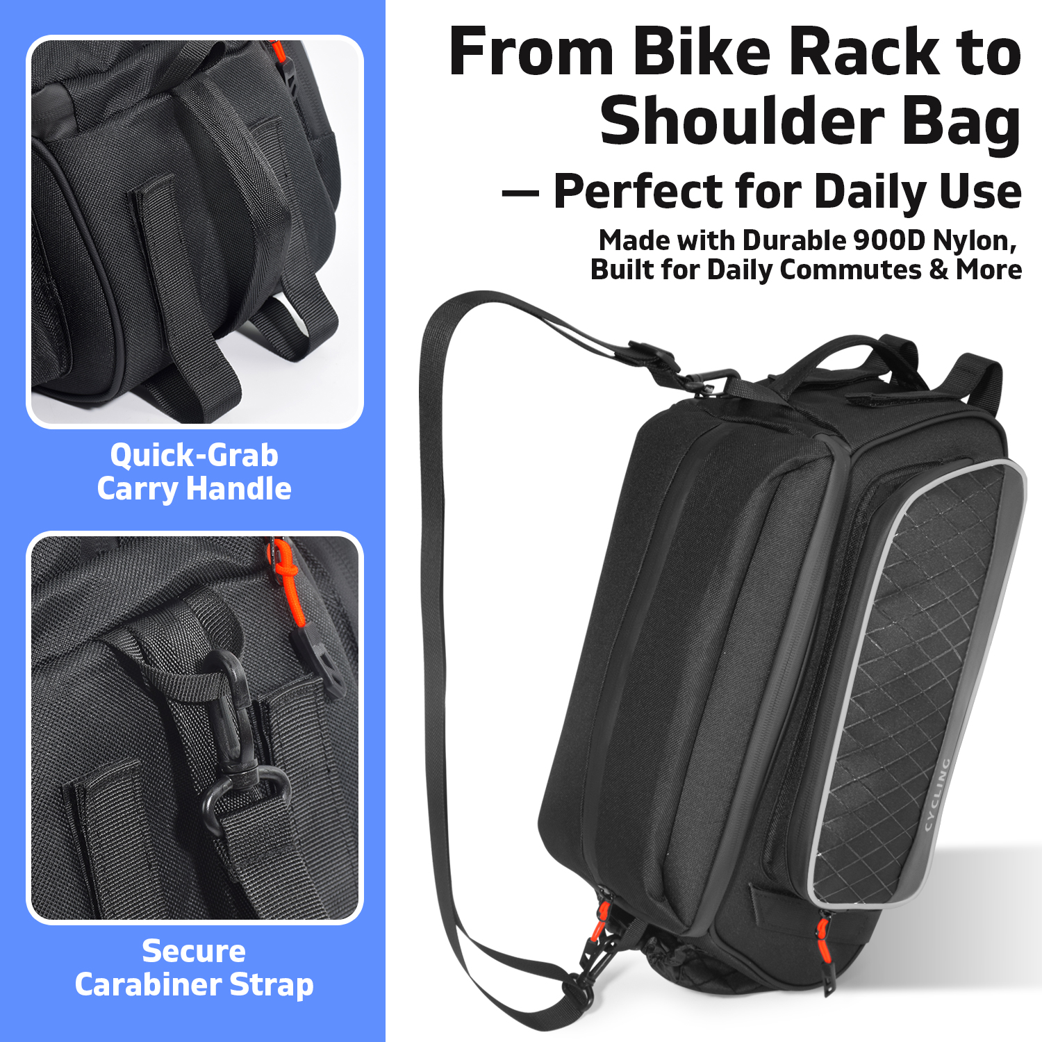 Cycling Rear Seat Bag Multifun - đánh giá và giá Cycling Commute Distance