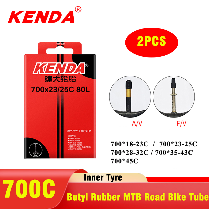 2PCS KENDA bicycle inner tube  - đánh giá và giá Inner Tube 700C