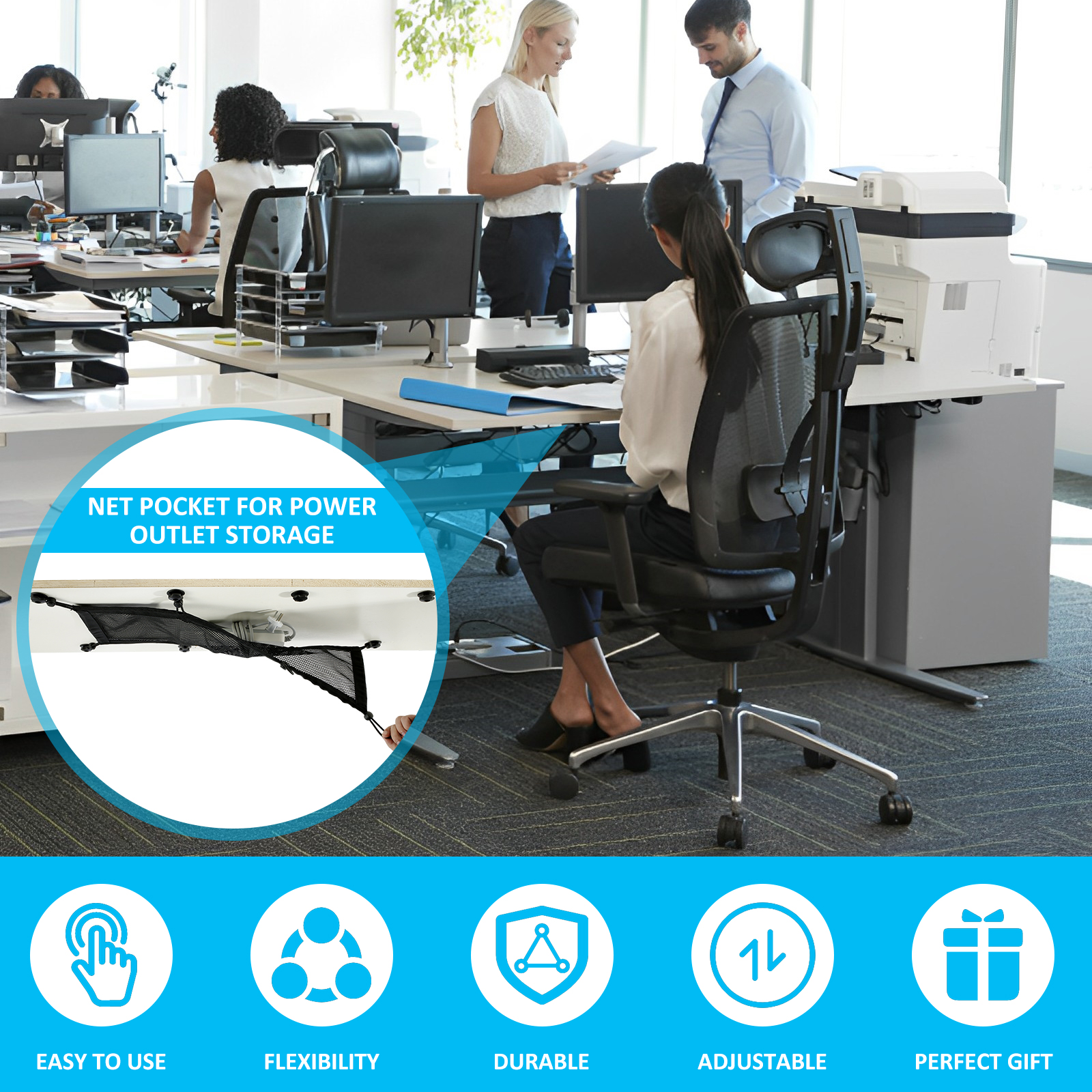 Cable Management Net Large Cap - đánh giá và giá Cable Lock Flexible