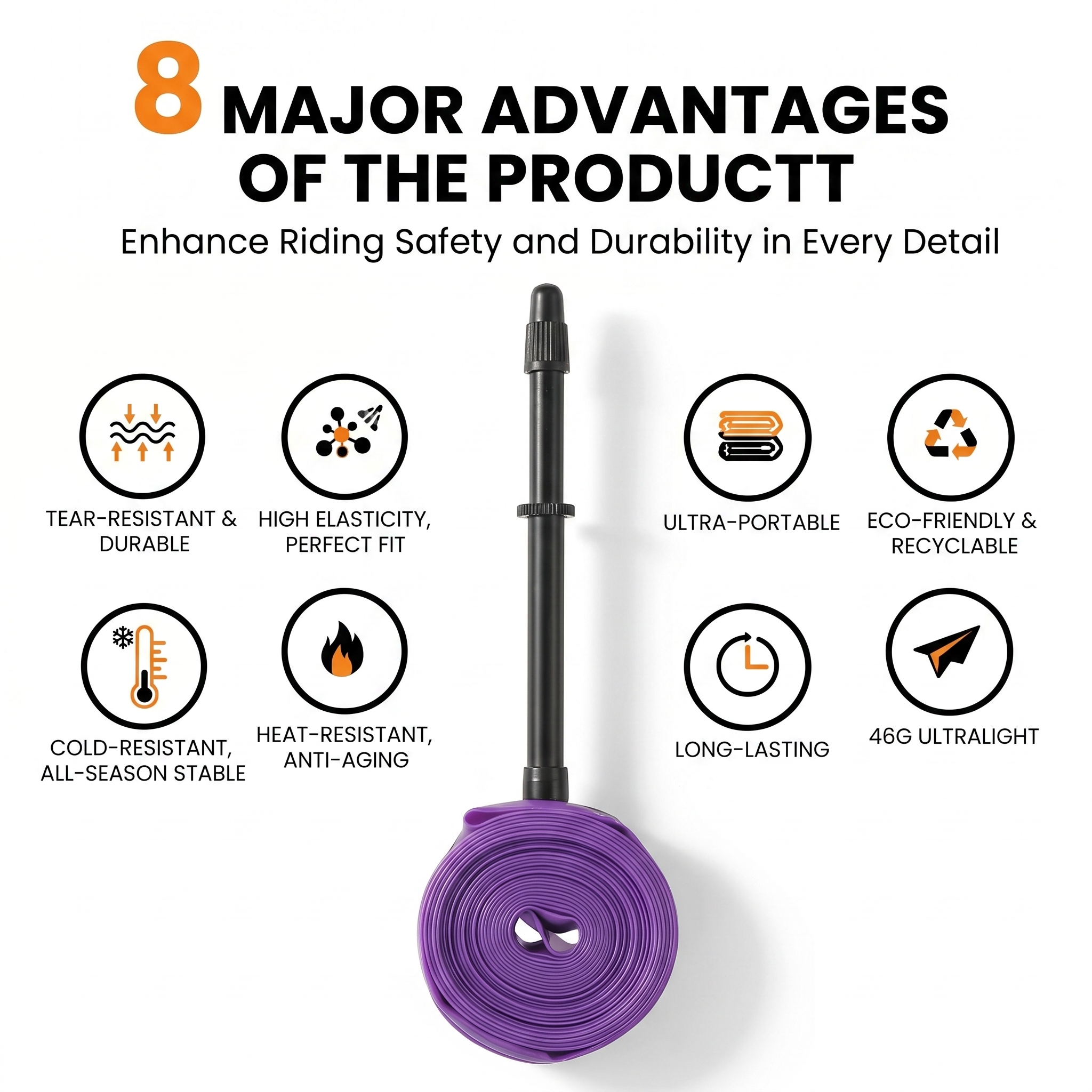 TPU Bike Inner Tube Purple 700 - đánh giá và giá Inner Tube 700C