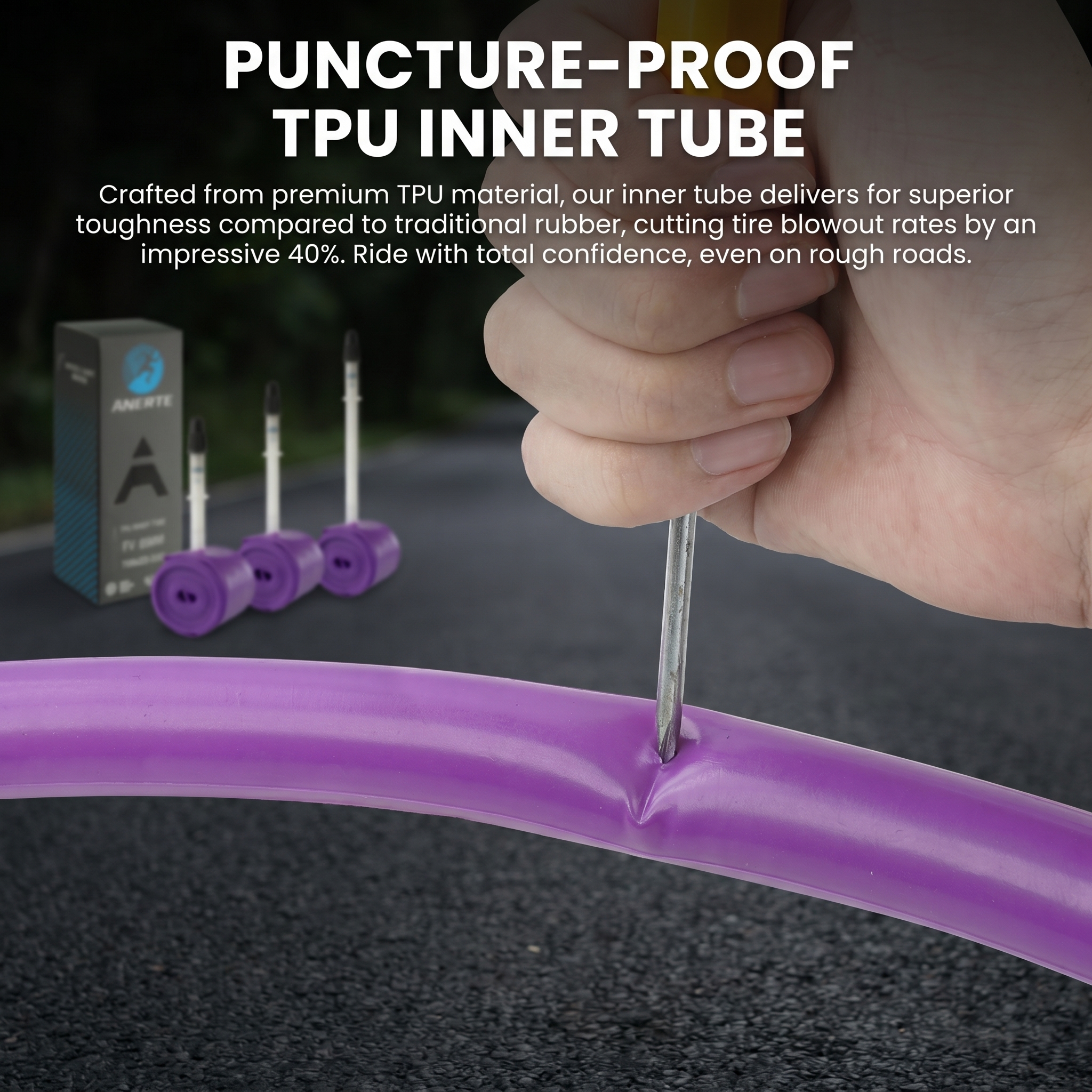 TPU Bike Inner Tube Purple 700 - đánh giá và giá Inner Tube 700C